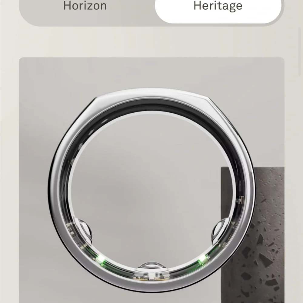 Oura Black Ring Wearable with Smart Features